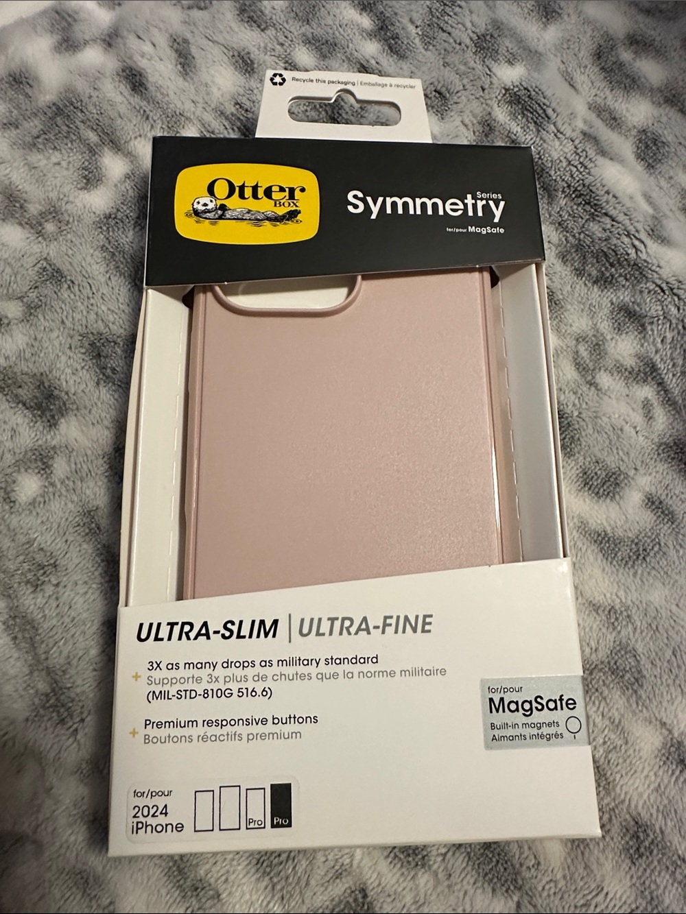 OtterBox Symmetry Series Ultra-Slim Pink Gold iPhone Case (MagSafe)